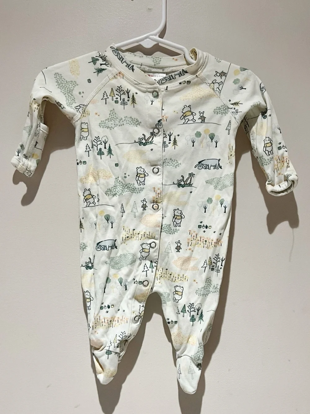 Hanna Andersson Disney Winnie The Pooh zip up footie